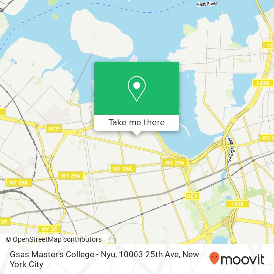 Mapa de Gsas Master's College - Nyu, 10003 25th Ave