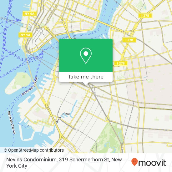 Mapa de Nevins Condominium, 319 Schermerhorn St
