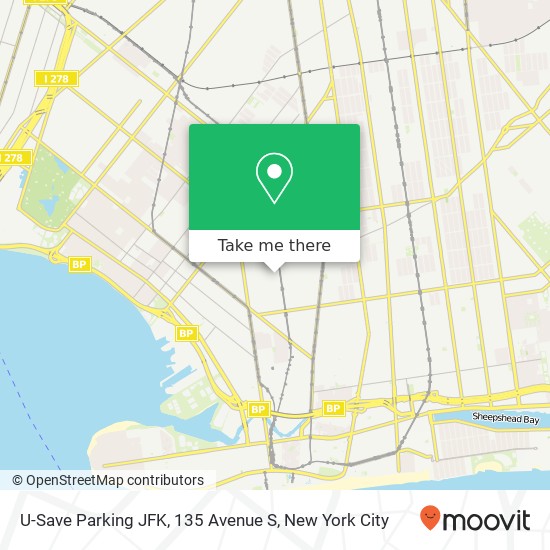 Mapa de U-Save Parking JFK, 135 Avenue S