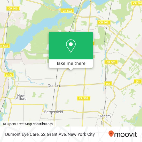 Dumont Eye Care, 52 Grant Ave map