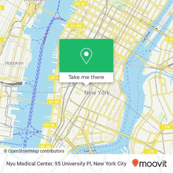 Mapa de Nyu Medical Center, 95 University Pl