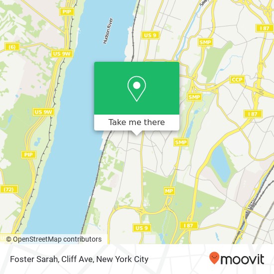 Mapa de Foster Sarah, Cliff Ave