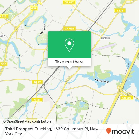 Third Prospect Trucking, 1639 Columbus Pl map