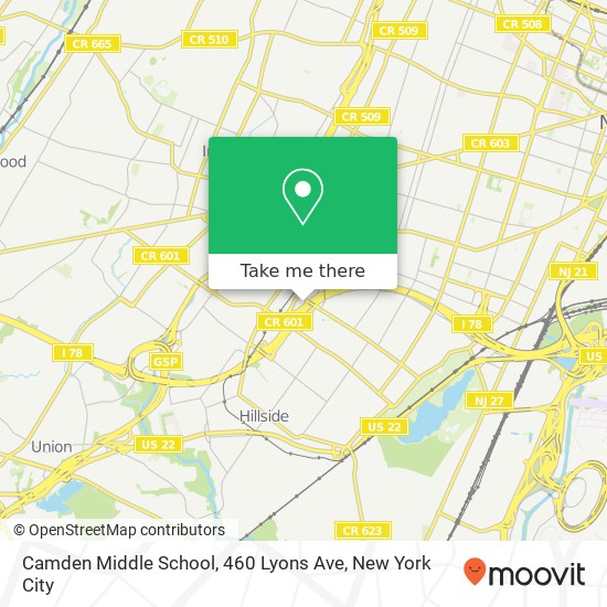 Mapa de Camden Middle School, 460 Lyons Ave