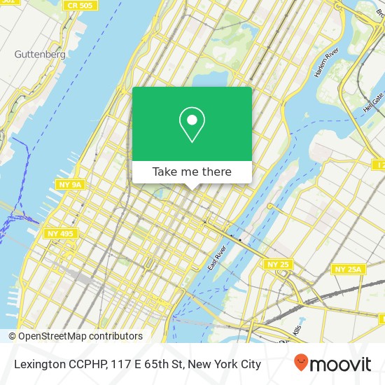 Mapa de Lexington CCPHP, 117 E 65th St