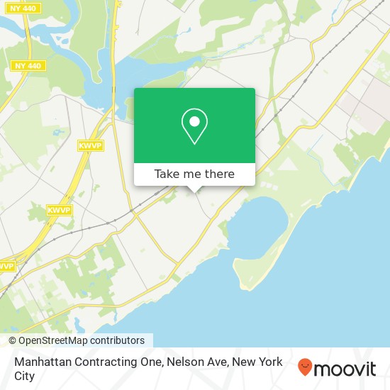 Manhattan Contracting One, Nelson Ave map
