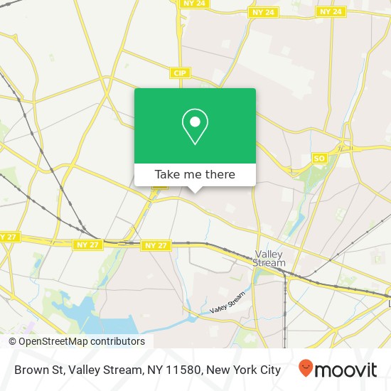 Brown St, Valley Stream, NY 11580 map