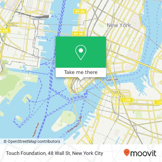 Touch Foundation, 48 Wall St map