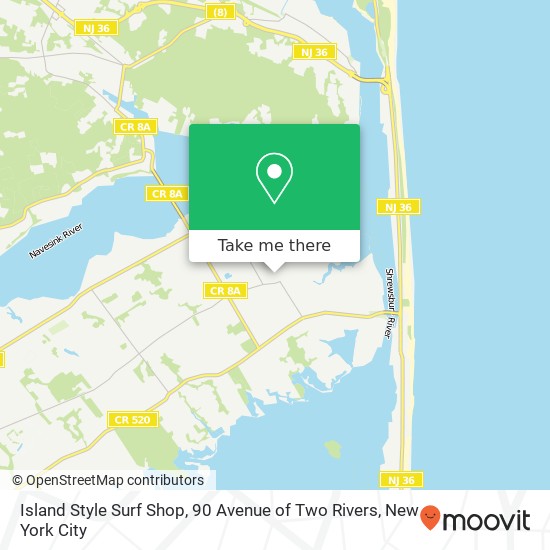 Island Style Surf Shop, 90 Avenue of Two Rivers map