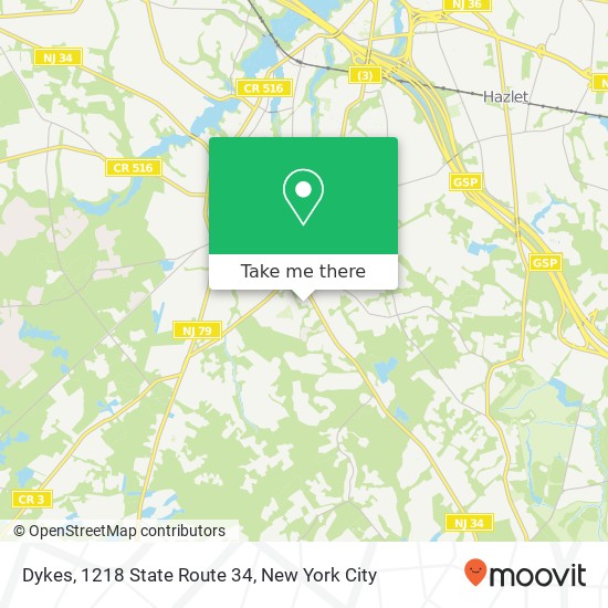 Mapa de Dykes, 1218 State Route 34