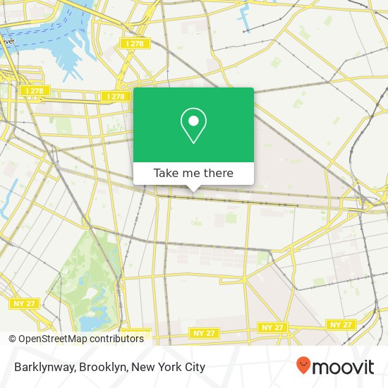 Barklynway, Brooklyn map