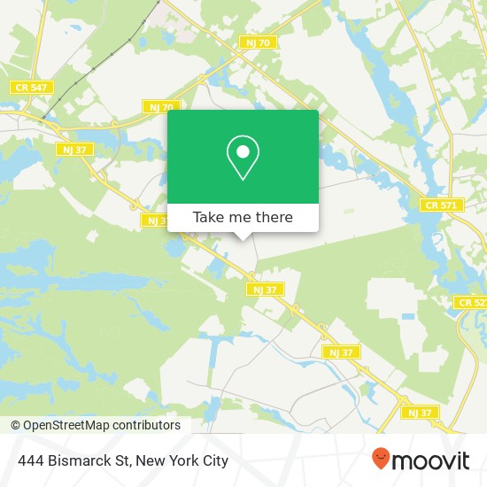 444 Bismarck St, Toms River, NJ 08757 map