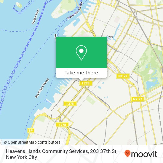 Mapa de Heavens Hands Community Services, 203 37th St