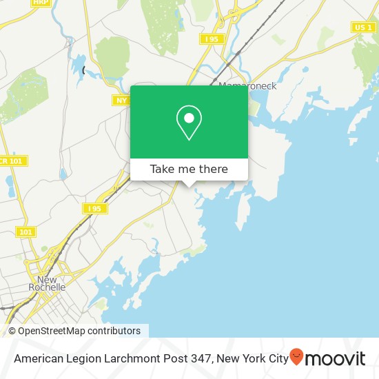 American Legion Larchmont Post 347 map
