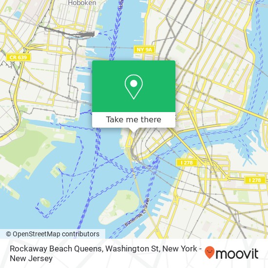 Rockaway Beach Queens, Washington St map