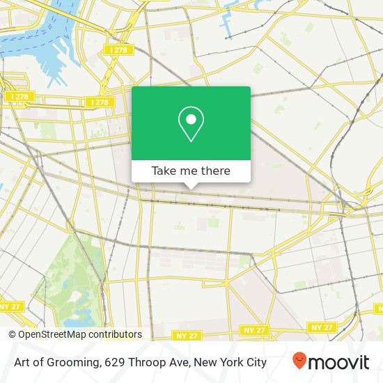 Mapa de Art of Grooming, 629 Throop Ave