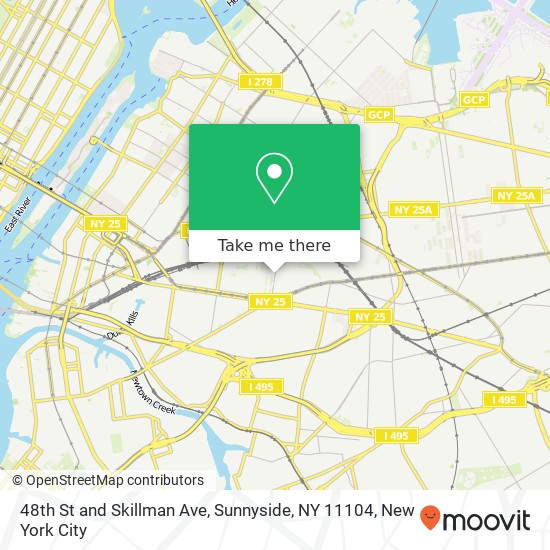 48th St and Skillman Ave, Sunnyside, NY 11104 map