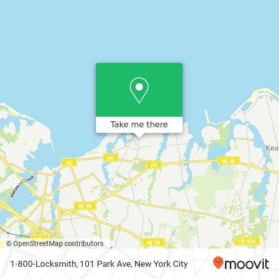 Mapa de 1-800-Locksmith, 101 Park Ave