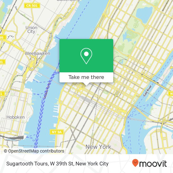 Mapa de Sugartooth Tours, W 39th St