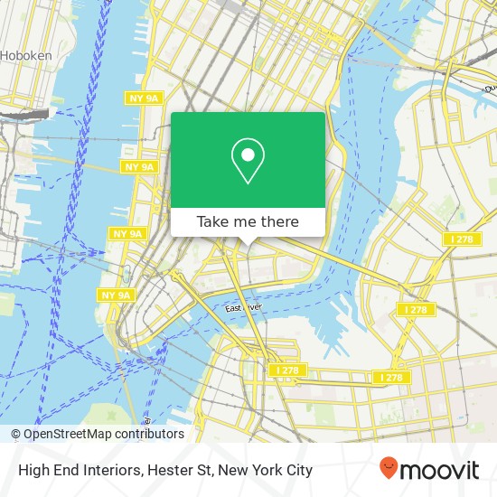 High End Interiors, Hester St map