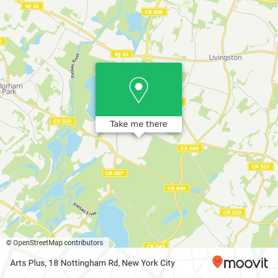 Mapa de Arts Plus, 18 Nottingham Rd