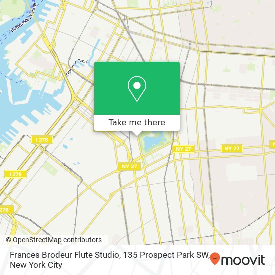 Mapa de Frances Brodeur Flute Studio, 135 Prospect Park SW