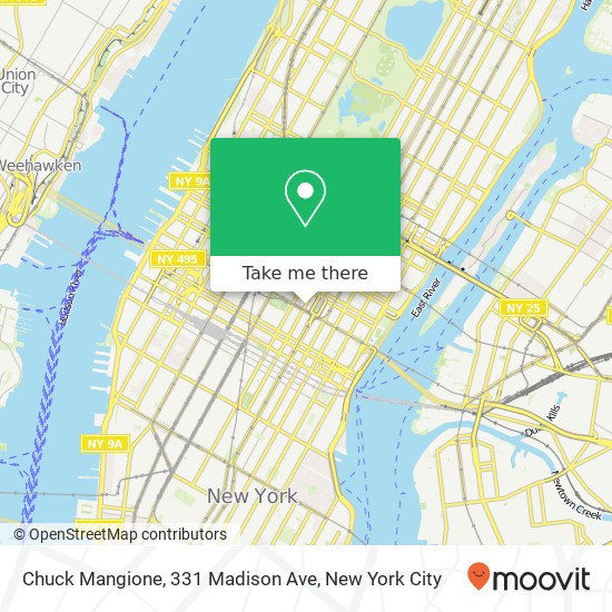 Mapa de Chuck Mangione, 331 Madison Ave