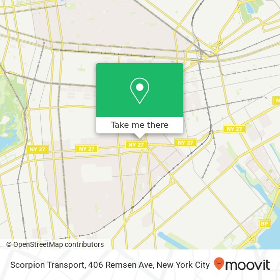 Mapa de Scorpion Transport, 406 Remsen Ave