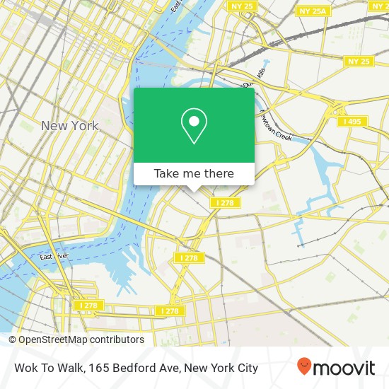 Wok To Walk, 165 Bedford Ave map