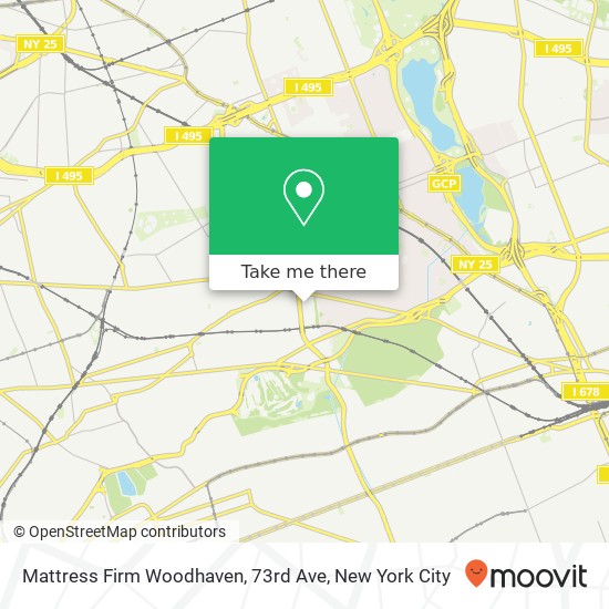 Mattress Firm Woodhaven, 73rd Ave map