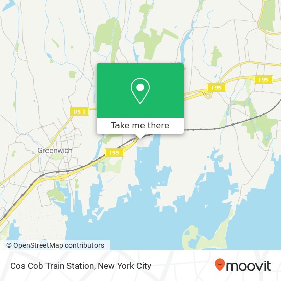 Cos Cob Train Station map