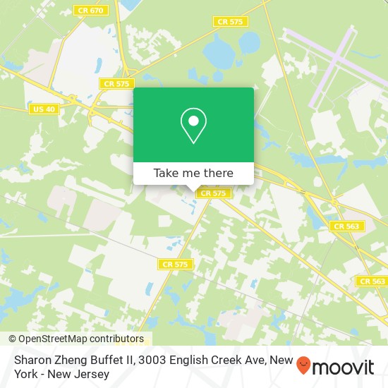 Mapa de Sharon Zheng Buffet II, 3003 English Creek Ave
