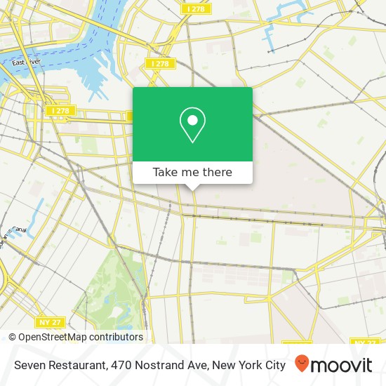 Seven Restaurant, 470 Nostrand Ave map