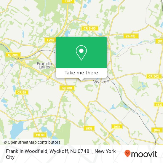 Franklin Woodfield, Wyckoff, NJ 07481 map