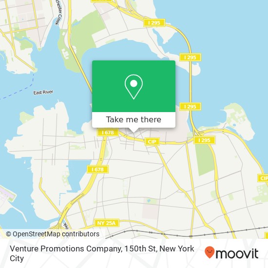 Venture Promotions Company, 150th St map