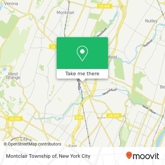 Mapa de Montclair Township of