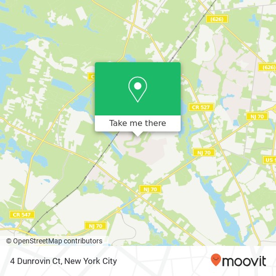 Mapa de 4 Dunrovin Ct, Manchester Twp, NJ 08759