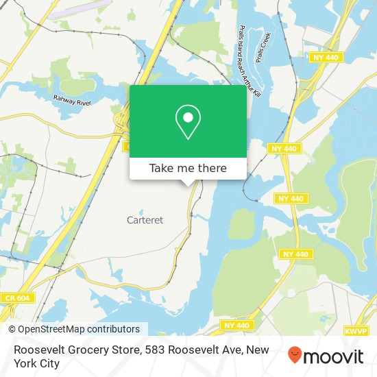 Mapa de Roosevelt Grocery Store, 583 Roosevelt Ave