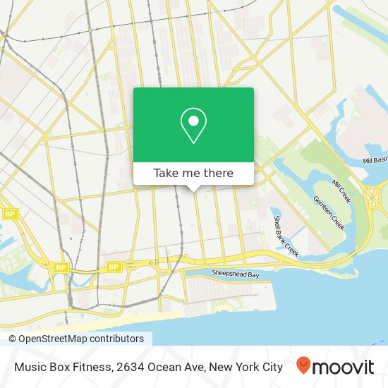 Music Box Fitness, 2634 Ocean Ave map
