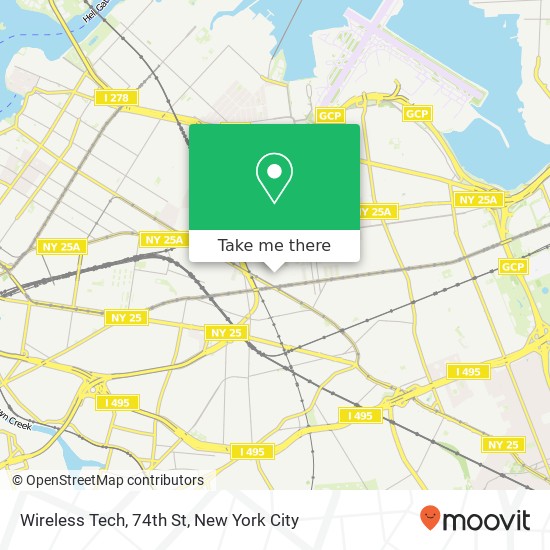 Mapa de Wireless Tech, 74th St