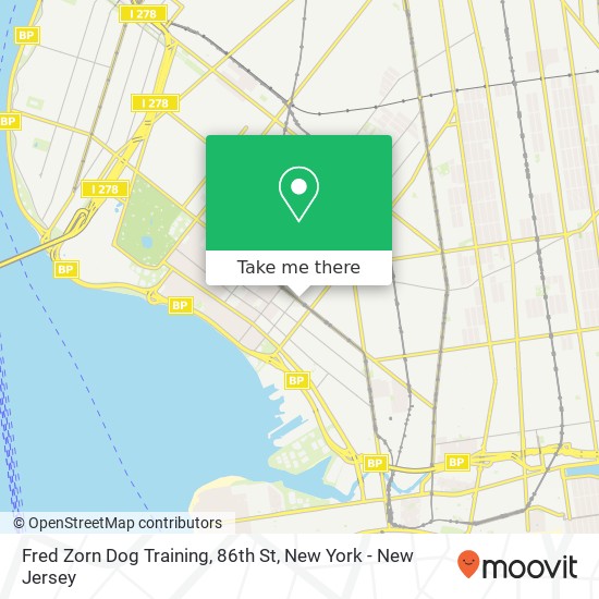 Fred Zorn Dog Training, 86th St map