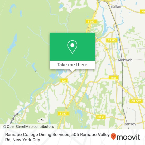 Ramapo College Dining Services, 505 Ramapo Valley Rd map