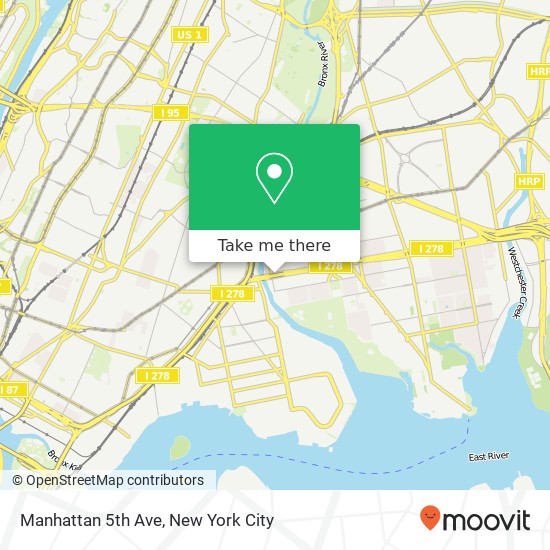 Manhattan 5th Ave map