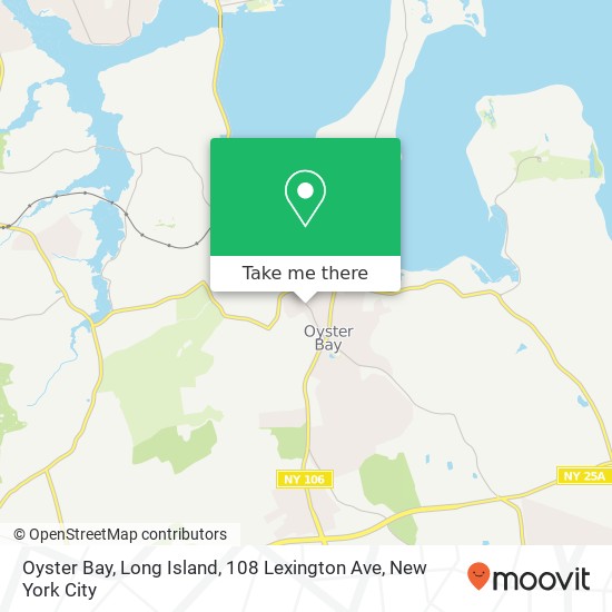 Oyster Bay, Long Island, 108 Lexington Ave map