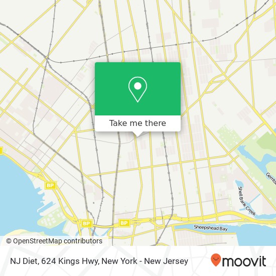Mapa de NJ Diet, 624 Kings Hwy