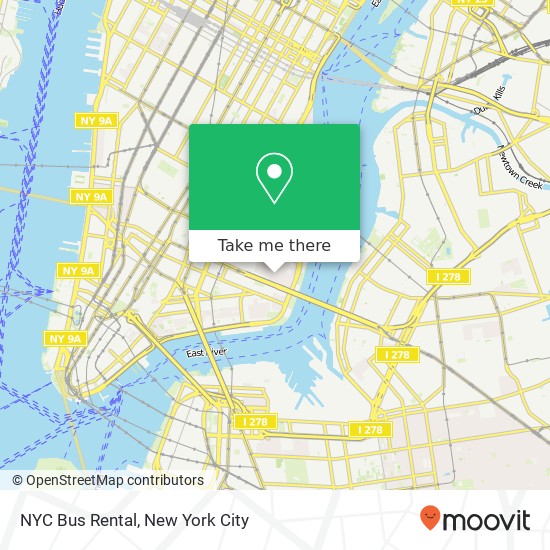 NYC Bus Rental map