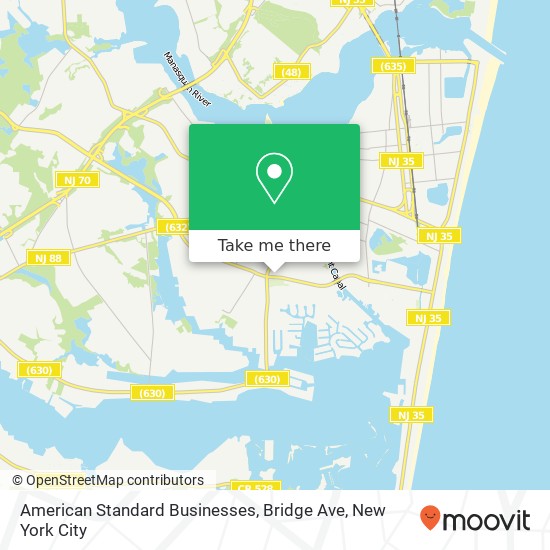 American Standard Businesses, Bridge Ave map