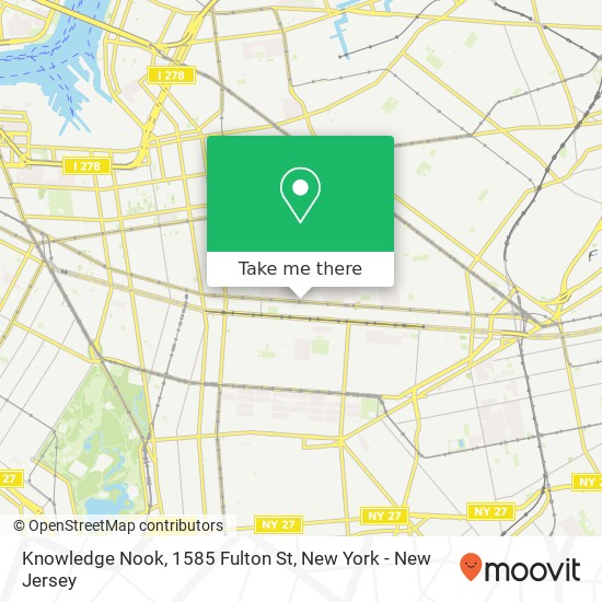 Knowledge Nook, 1585 Fulton St map