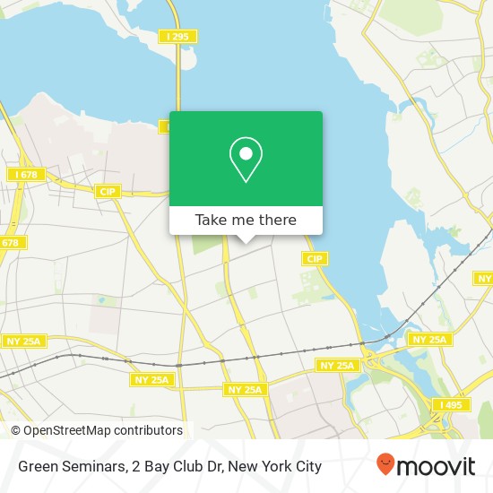 Mapa de Green Seminars, 2 Bay Club Dr