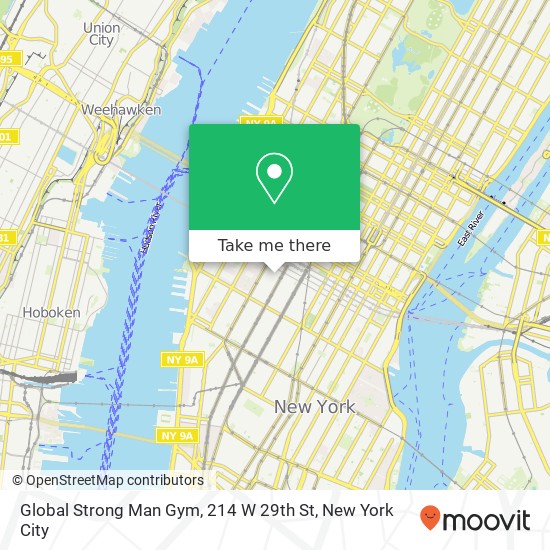 Mapa de Global Strong Man Gym, 214 W 29th St